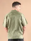 Pale Olive Half Sleeve Cuban Collar Shirt